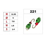 Мормышка Nr. 11 КАПЛЯ (камень) с ушком (цв.: 221, 5 мм, 7.8 мм, 1.9 г, No. 14, упак. 1 шт.)