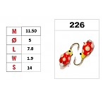 Мормышка Nr. 11 КАПЛЯ (камень) с ушком (цв.: 226, 5 мм, 7.8 мм, 1,9 г, No. 14, упак. 1 шт.)
